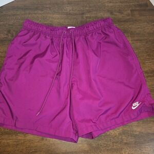 Nike Men's Purple Athletic Running Workout Shorts L Lightweight Mesh Lined